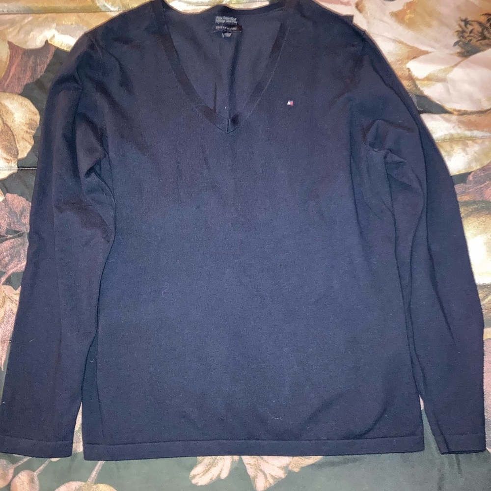 Womens Tommy Hilfiger V Neck Sweater